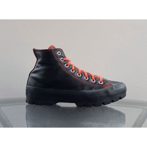 Converse Chuck Taylor Lugged Sneakers Black Skate Women's Leather Custom 570634C - Picture 7 of 8